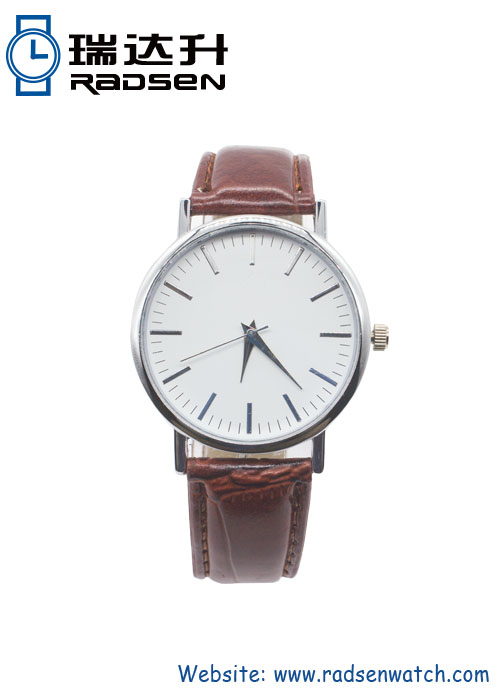 New Fashion Leather White Dial Watches for Men Women