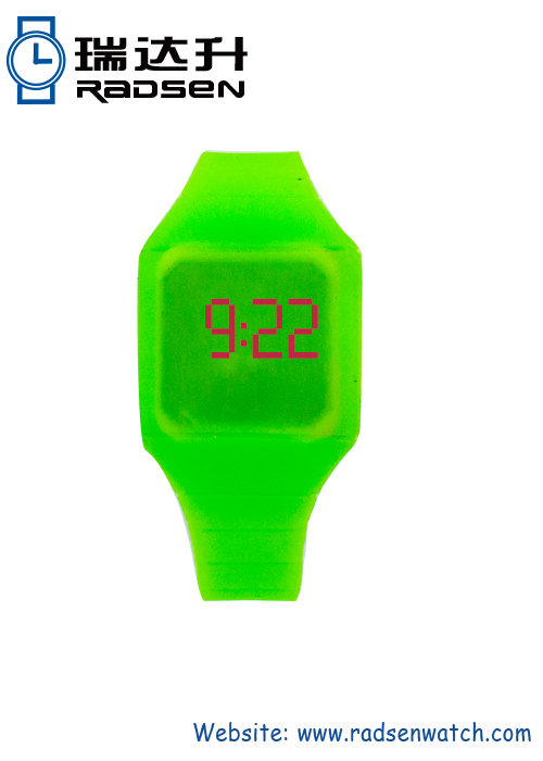 Silicona LED niños relojes niños Digital Touch rojo reloj con surtido de colores