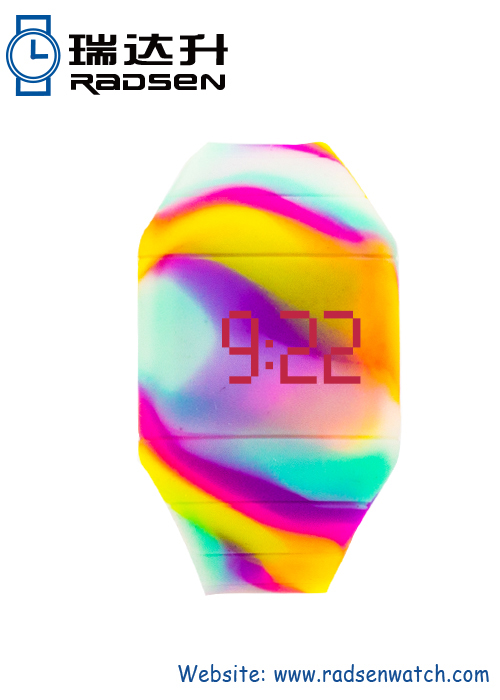 Para hombre LED relojes remolino Color de pulsera en Color único diseño