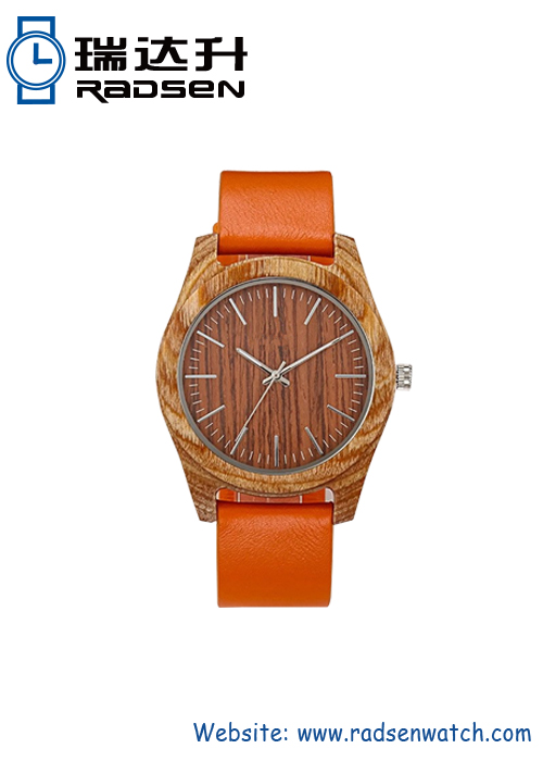 Red Strap Wooden Watches